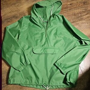 Vintage 90s Sportsmaster Windbreaker XL Green Anorak Hooded Pullover Made USA